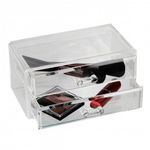 Organizator cosmetice, 2 sertare, 11,2 x 9,2 x 18,8 cm