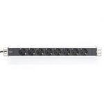 DIGITUS DN-95401 PDU outlet strip 19 RACK 8xSchuko, 2m 1xSchuko, 16A, aluminium