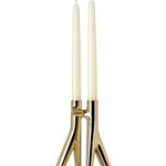 Suport lumanari Kartell Abbracciaio design Philippe Starck & Ambroise Maggiar h 25cm auriu, Kartell