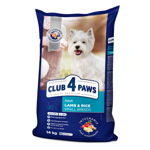 Hrana uscata completa pentru caini adulti de talie mica, cu miel si orez,hipoalergenic,Premium, Club 4 Paws, 14 kg