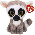 Jucarie Plush Beanie Boos - Linus Lemur 15 cm 36224, Meteor