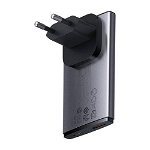 Incarcator retea Baseus GaN5 Pro Ultra Slim, 65W, USB, USB-C, Cablu inclus