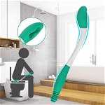 Dispozitiv de asistenta la toaleta DURANTEY, ABS, alb/verde, 38 x 3,5 cm