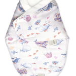 Sistem de infasare bambus, inchidere velcro, baby swaddle, baloane + cadou rucsacel, AMY