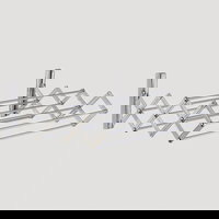 Uscator rufe tip acordeon pentru perete, Juwel RuckZuck argintiu, 60 cm, JUWEL