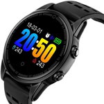 Ceas activity tracker Sovogue SE15B, Bluetooth, display OLED 1.4 inch, pedometru si monitorizare ritm cardiac (Negru)