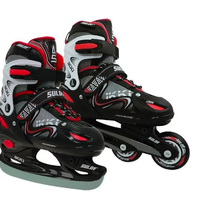 Role Copii, Reglabile 2 In 1 Ikki Boy, S, 31-34, Negru-Rosu