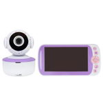 Video Baby Monitor PNI STAR PTZ ecran 5 inch wireless, senzor temperatura, acumulator 1500mAh, vizibilitate nocturna (Alb/Mov), PNI