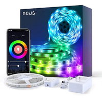 Banda LED RGB inteligenta Nous F1, Wi-Fi, comanda vocala, senzor sincronizare muzica, 18W, 1700 lm, A++, lumina colorata, 5m 5907772033739, Nous