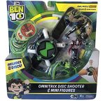 Set ceas BEN 10 Omnitrix cu lansator discuri + 3 figurine 76936, 4 ani+, negru-verde