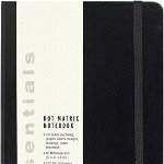 Esstentials Large Black Dot Matrix Laptop Notebook Diary Journal