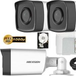 Kit complet supraveghere video HIKVISION 4 Camere FULLHD, 1080P, IR 40m, HDD 500GB, HIKVISIONKIT