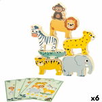 Joc de Construcție + Figurine Woomax animale 16 Piese 7 x 7 x 1,5 cm (6 Unități), Woomax