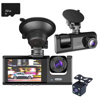 Camera auto ultracompacta, 3 camere, 1080P Full HD, vedere nocturna, senzor miscare, senzor G, OEM