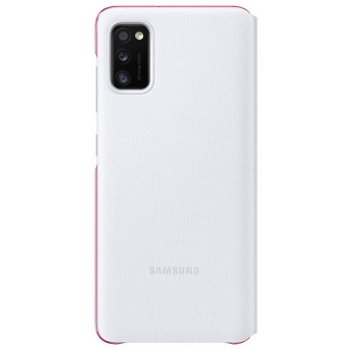 Husa Smart Flip tip "S-View Wallet Cover", Alb pentru Samsung Galaxy A41 (A415F)
