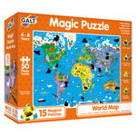 Magic puzzle galt, harta lumii cu animale, 1005464, Galt