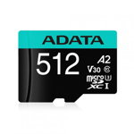 Card memorie Adata 512GB Premier Pro MICROSDXC, R/W up to 100/80 MB/s, with Adapter