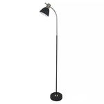 Lampadar metal, 1540mm, soclu E27 - negru/crom, KlaussTech