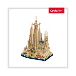 Cubic Fun - Puzzle 3D si Brosura-Sagrada Familia 184 Piese, Cubic Fun