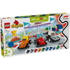 LEGO® DUPLO - Echipa F1®: Masini si piloti de curse 10445, 70 piese