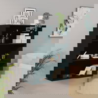 Dulap de perete suspendat, negru, 69,5x32,5x90 cm