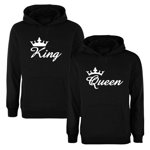 Set de hanorace pentru cupluri Crown King/Queen COD SH107, Zoom Fashion