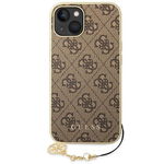 Husa de protectie  4G Charms pentru iPhone 14 - Maro, GUESS