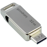 Memorie OTG Goodram ODA3, 32GB, USB 3.0-Type C, Argintiu, GoodRam
