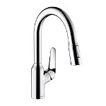 Baterie bucatarie dus extractibil Hansgrohe Focus M42, crom - 71801000, Hansgrohe