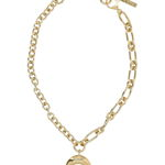 MARINE SERRE Tin moon charms necklace Gold