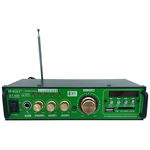 Amplificator Stereo Profesional Audio Cu 2 Canale,bluetooth, Intrare Usb Si Suport Card Sd, Ecran Lcd, Impedanta 4-16 Ohmi, 20hz-20khz A, Negru/verde, Celsius