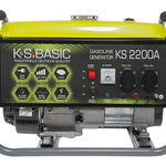 Generator curent electric Könner&Söhnen KSB 2200A, 5.5 CP, 2000 W, 230 V, regulator AVR, 2 x 230 V, 16 A, 12 V, 15 l benzina, 13 h autonomie maxima