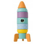 Jucărie rachetă din lemn pentru copii cu vârsta peste 12 luni Sun Baby, Organicsfood