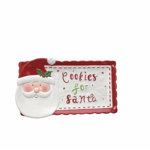 Platou pentru biscuiti, Tognana, Holly Jolly Christmas, 29 x 17 x 3 cm, dolomit, multicolor, Tognana Porcellane