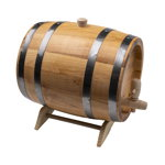 Butoi de vin cu robinet, din lemn masiv de arin, capacitate 5L / EXT 7208, 