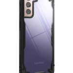 Husa Protectie Spate Ringke FUSION X 8809758109674 pentru Samsung Galaxy S21 (Transparent/Negru), Ringke