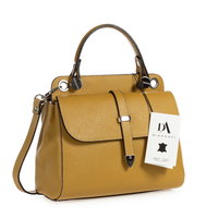 Geanta dama din piele naturala DiAmanti Morenata Giallo Scuro, 