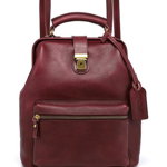 Genti Femei Old Trend Leather Convertible Doctor Backpack Burgundy