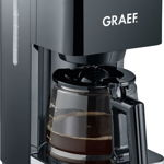 Cafetiera Graef, FK402, cu functie de preinfuzare pentru potentarea aromei, 1000 W, 1.25 L / 10 cesti, negru, High Quality Design, Graef
