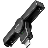 Cititor carduri inteligente / carte de identitate Axagon PocketReader CRE-SMPC, USB-C (Negru), Axagon Cititor carduri inteligente / carte de identitate Axagon PocketReader CRE-SMPC, USB-C (Negru), Axagon