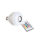 Bec muzical inteligent LED cu lumini colorate, cu Bluetooth si telecomanda, KlaussTech