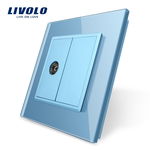 Priza simpla Livolo VL-C791V-19 (Albastru)