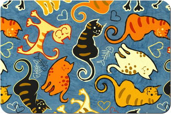 Covoras Limefox, cauciuc/microfibra, multicolor, 40 x 60 cm