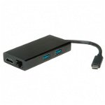 Docking station USB Type C la HDMI 4K30Hz/2 x USB-A 3.2/Ethernet LAN, S3251, OEM