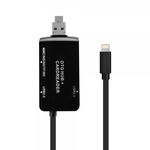 Compatibil Otg iphone/lightning Usb si microUsb hub card reader si 2 porturi usb 2.0, negru