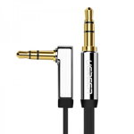 Cablu Audio Aux Jack La Jack 3.5mm Ugreen 1M Lungime Silver, 1 x Cap 90 Grade