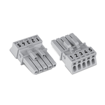 Socket; 5-pole; Cod. B; 1,50 mm²; pink, Wago