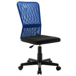 vidaXL Офис стол, черно и синьо, 44x52x100 см, мрежест плат, vidaXL