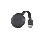 Google Chromecast 3 HDMI Streaming Media Player, black