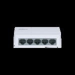 DAHUA 5 PORT UNMANAGED SWITCH PFS3005-5ET-L-V2, Interffata: 5 x 100Mbps, alimentare: 5 VDC; 1 A, Switching Capacity: 1 Gbit, Packet Forwarding Rate: 0.744 Mpps, Dimensiuni: 86.4 mm × 52.0 mm × 23.0 mm, Greuate: 0.12 kg, DAHUA